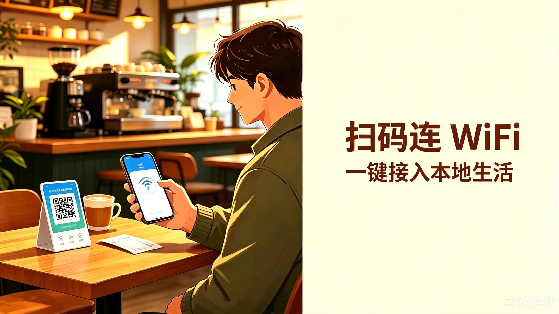 顾客在实体门店扫码连接 WiFi